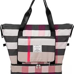 41 L Hand Duffel Bag - Nylon 23 Cms Foldable Travel Duffle Bag with Shoe Compartment - Black - Large Capacity-image-4