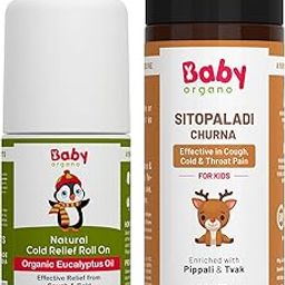 Babyorgano Ayurvedic Sitopaladi Churna For Cough & Cold, Sore Throat & Digestive Wellness|Natural Cold Relief Roll-On With Organic Eucalyptus Oil For Babies & Kids-image-28