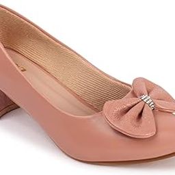 Women's Pointed Toe Block Heel Pumps-2