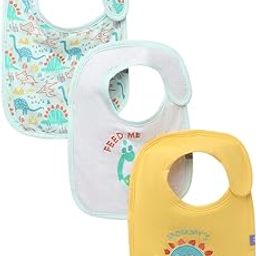 Mi Arcus Feeding, Drool Bibs with Velcro Closure for Baby Boys, Girls, Newborns, and Toddlers,0-3 Months,Cotton,Gifting/Pack of 3-picture-24