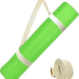 Strauss Anti Skid TPE Yoga Mat with Carry Strap, 8mm, (Green)-image-53