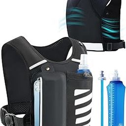 Running Vest for Women Men, Adjustable Waistband Running Hydration Vest with 500ml Hydration Bottle ,Breathable Reflective Running Vest for Trail Running Hiking-image-25