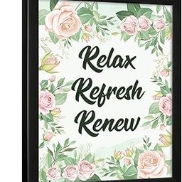 Chaka Chaundh Acrylic Bathroom Poster With Frame - Washroom Quotes Wall Hanging - Toilet Quotes Framed Posters (14 X 11 Inches)-image-77