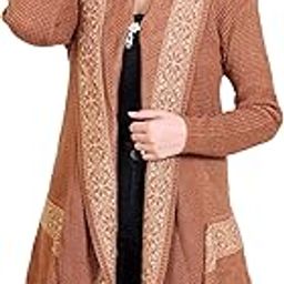Ponchos for Women|Openable Woolen Shrug with Full Sleeves for Women-image-11