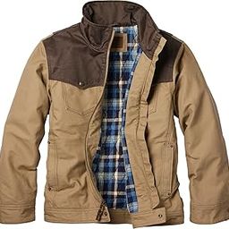 Men's Standard Stockyards Bozeman Canvas Western Coat, Khaki, Large-image-74