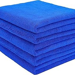 SOFTSPUN Microfiber Cloth 5pcs 40x40cms 340 GSM Blue! Thick Lint & Streak-Free Multipurpose Cloths - Automotive Microfibre Towels for Car Bike Cleaning Polishing Washing & Detailing-image-55