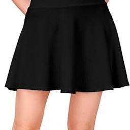 Girl's/Women's Classic Stretchy All Time Trendy Skater Knee Length Solid Skirt Girls Women-image-62