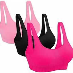Girls Multicolor Non-Padded Wirefree Cotton Sports Bra AAJS1-image-1