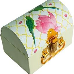 Kottanz Parrot Design Storage Trunk | Handcrafted Metal Decorative Box | Vintage Style Organizer | Traditional Multipurpose Gift Box | 7x5x5 Inches-image-91