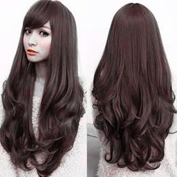 VIVIAN Synthetic Curly Wavy Silky Soft Hair Wigs for Women Girls to Increase Hair Volume, 22 Inches (Brown)-44