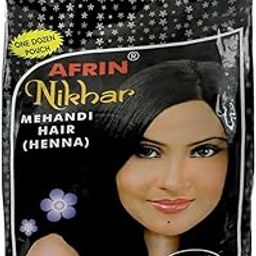 afrins Nikhar Mehandi Hair Henna Powder, Black Colour, One Dozen Pouchp pack of 12-image-78