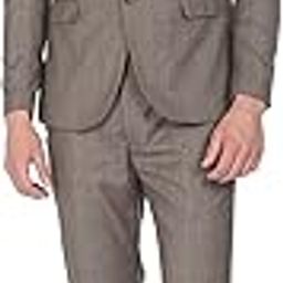 Men's Polyester Blend Solid Formal Business Suit Pants Set-image-90