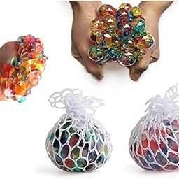 TOYSFAST (2 PCS Mesh Squzee Ball) Mesh Ball Toys for Kids and Adults Toys Exercise Balls Water Crystal Squzee Balls (SN1)-image-40