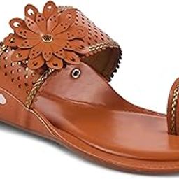 Kolhapuri Chappal for Women Stylish Flat, Ethnic Slippers and Fashion Sandals Girls-image-24