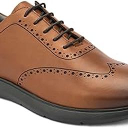 Mens Formal Shoes Textured Lace Up Brogues/Soft Cushioned Footbed with TPR Sole/Stylish, Comfortable, Trendy, Party, Outdoor Shoes for Office & College-image-46