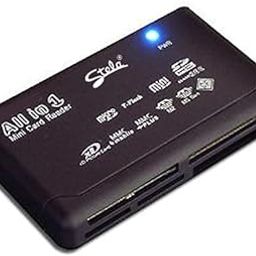 Stela Card Reader USB 2.0 TF Memory Card Reader Fast Data Transmission All in One Card Reader Support TF CF SD Mini SD MS XD (Black)-16