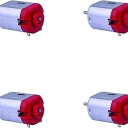 Pack of 4 DC Electric Toy Motor 3 to 6V Rectangular Red Rear Cover Small Electric Motor 5000 to 10000 RPM for DIY Toys, Science Projects-26