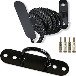Hashtag Fitness Battle Rope Anchor and Holder, Ropes Anchor, Wall/Ceiling Mount Anchor Bracket for Suspension Straps Crossfit Gymnastic Rings, Body Weight Strength Training, Yoga Swings Hammocks-image-92