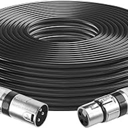 EKAAZ XLR Mic Cable 3M/10ft Male to Female 3-Pin Black Shielded Microphone Cable for Amplifier, Mixer, Speaker Systems, Recording Studio-image-41