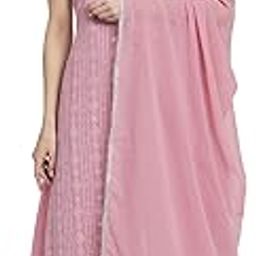 Women's Georgette Straight Kurta Palazzo Set with Dupatta-35
