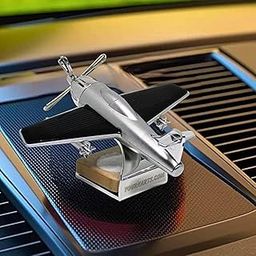 YOURKARTS.COM Solar Powered Car Perfume Diffuser/Dispenser | Aeroplane Glider Design, Auto Rotation Fan | For Car Dashboard with Perfume liquid & Organic Fragrance - (SILVER, Pack of 1)-image-9