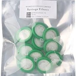 Biomed Scientific Syringe Filters PES 25mm Diameter 0.22um Pore Size Non Sterile Pack of 10 pcs-12