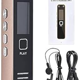 Fabbay Golden Metal Digital Mini Voice Recorder MP3 Player with Support 32GB TF Card Professional Dictaphone 20-Hour Recording Time for Lectures/Meetings/Interviews /MP3 Rechargeable-29