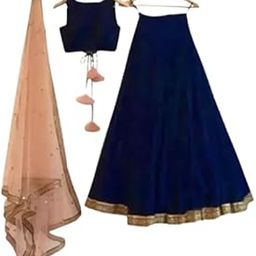 Exquisite Sky Blue Chamkila Lehenga Set - Net Fabric, Emblished, Flared Style, Semi-Stitched, Ultra Satin Inner Fabric | Ideal for Party, Function, Festive, Bride | First Wash Dry Clean-picture-1