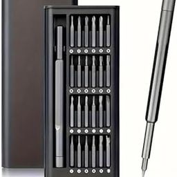 ADSTRUM 24 in 1 Small Mini Magnetic Precision Screwdriver Bits Set, Eyeglasses, Computer, Electronic, Watch Repair Kit with Phillips and Star Tiny Screw Driver Home Kit (Black)-14
