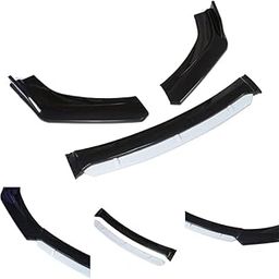 4PC White Splitter JDM Sporty 4pcs Car Universal Front Bumper Splitter Diffuser Splitter Durable Car Front Lip Chin Body Kit Bumper Lip Splitter Protection Spoiler-4PC Protector Splitter Lip Splitter-9