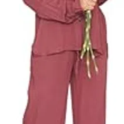 label ceres Women Crinkled Solid Co-ord Set-picture-8