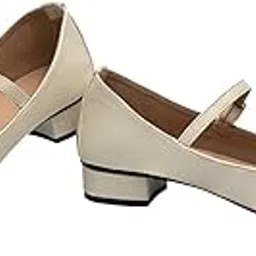 chere Cream Mary Jane Block Heels & Elegant Square Toe Pumps Set Size 39-picture-9
