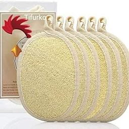 Natural Oval Shaped Loofah, Shower Cleaning Sponge, Body Loofah, Puff Body Scrubber, Exfoliating Bath Sponge, Bathing Scrub Brush for Men And Women (Oval Shaped, 8)-image-74