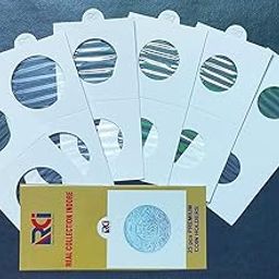 RCI Coin Collecting Holders (Mix of 15, 17, 20, 22, 25, 27 Sizes) - 150 Count - Coin Flips - Crystal Clear Windows - Cardboard - Unisex - No Batteries Required-18
