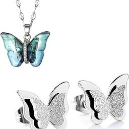 Butterfly Pendant Necklace for Women & Girls | Neck Chain | Locket | Modern Design | Birthday & Special Occassion Gift | Fancy & Stylish Accessories for Everyday Wear-image-1