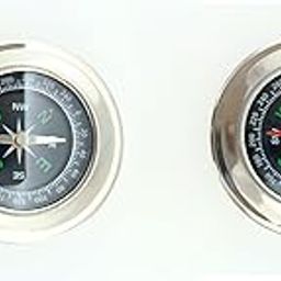 advancedestore [Pack of 2] Stainless Steel Directional Pocket Magnetic Compass -Direction Compass size-2inch-29