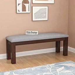SIGNATURE KRAFT Solid Sheesham Wood Bench for Living Room, 2 Seater Dining Bench, Wooden Bench 2 Seater Bench | in Walnut Finish-image-42