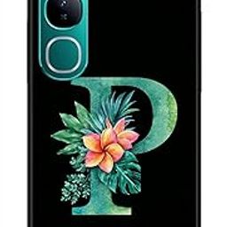 NDCOM for Vivo Y300 Back Cover | Premium Vivo Y300 Cover | Stylish Protection for Vivo Y300 5G Back Cover P Alphabet Letter Printed Metal Case-25