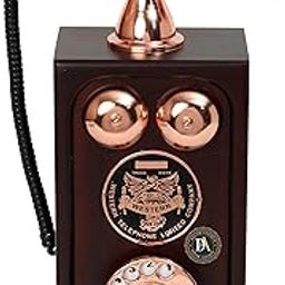 Vintage Collection Antique Look Wooden Carving workes Telephone (Non Working) only for Dummy Telephone-image-27