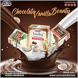 Lucky China Grass Choco Vanilla Bounty Combo (Chocolate+Coconut+Vanilla) 300g-image-16