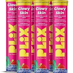 PLIX - THE PLANT FIX Glutathione Tablets With Vitamin C For Clear And Youthful Skin (Pack Of 6, Strawberry) | 90 Collagen Supplements |500mg L-Glutathione, Vitamin E And Hyaluronic Acid-16