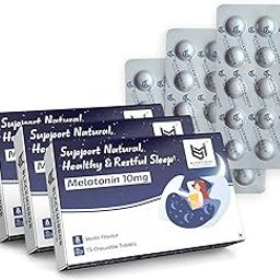 Black mirror MELATONIN 10MG for HEALTHY NATURAL & RESTFUL SLEEP SUPPORT chewable tablets (45 TABLETS)-23