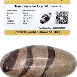 Crystal Heaven Certified Narmadeshwar Shivling Original-1.5" Shiv Linga For Puja Home Office Vastu,Natural Narmada River Stone(1 To 1.5 Inches,Regular)-image-62