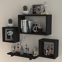 OGESTA Floating Shelves Rustic sheesham Wood Wall Shelf India Handmade | Set of 2 (Dark Walnut, 36" x 5.5")-image-50