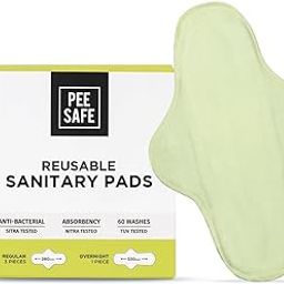 PEESAFE Reusable Sanitary Pads | (3 Regular Pads + 1 Overnight Pad + 1 Leak Proof Pouch) | Lasts Up To 1 Year | Highly Absorbent & Skin Friendly, Pack of 4-picture-4