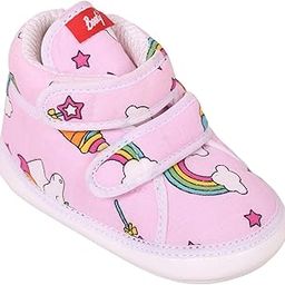 chu chu Sound Shoes for Baby Girls | Unicorn Print Pink First Walking Footwear Booties for Girl.-picture-14