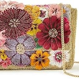 London Women's Pink Canvas 3D Floral Clutch Party Bag-picture-8