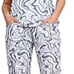 Women's Cotton Blend Graphic Print Half Sleeves Round Neck Night Suit & Pant Set with Side Pockets Women Track set-01-image-55