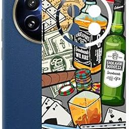 AtOdds - Compatible for REALME 12 PRO Plus (5G) - Mobile Back Skin Sticker - Lamination - Back Screen Guard Protector Film Wrap (Coverage - Back+Camera+Sides) (Design - Wine Graffiti)-image-84