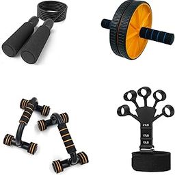 LIVOX Ab Roller Wheel for Core Workout Men and Women Finger Exercise, Push up Stand, Skipping Rope for Home Gym Equipment-image-101